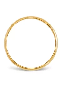 Men's 14K Yellow Gold Millimeter Lightweight Half Round Band