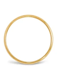 Men's 14K Yellow Gold 5 Millimeter Lightweight Half Round Band