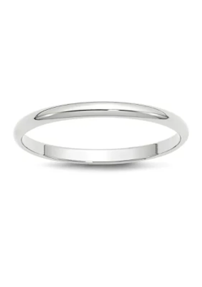 Men's 14K Gold Millimeter Lightweight Half Round Band