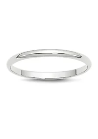 Men's 14K Gold Millimeter Lightweight Half Round Band