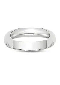 Men's 14K Gold Millimeter Lightweight Half Round Band
