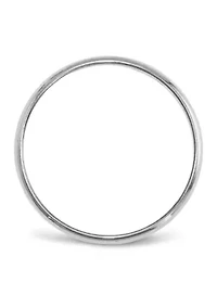 Men's 14K White Gold 5 Millimeter Lightweight Half Round Band