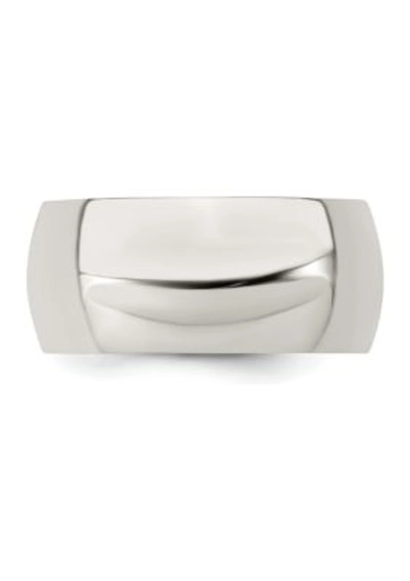 Sterling Silver 9 Millimeter Half-Round Band