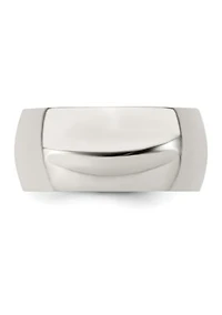 Sterling Silver 9 Millimeter Half-Round Band