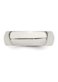 Sterling Silver Half-Round Band