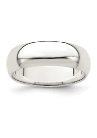 Sterling Silver Half-Round Band