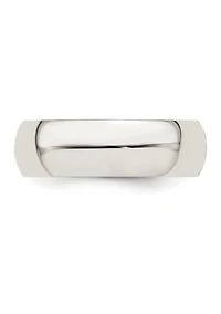 Sterling Silver Half-Round Band