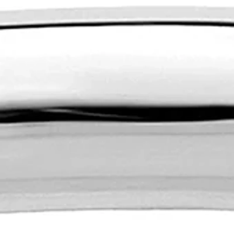 Sterling Silver Rhodium-Plated Half-Round Band