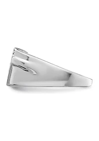 Sterling Silver Rhodium-Plated Fancy Cubic Zirconia Ring