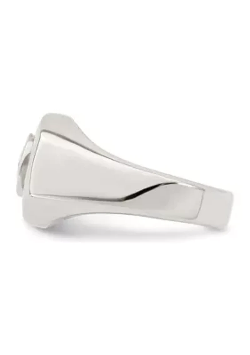 Men's Sterling Silver Cubic Zirconia Ring