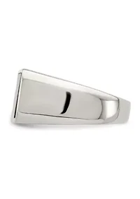 Men's Sterling Silver Onyx Ring