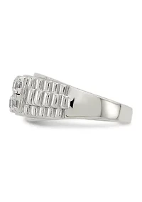 Men's Sterling Silver Cubic Zirconia Ring