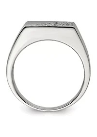 Men's Sterling Silver Cubic Zirconia Ring