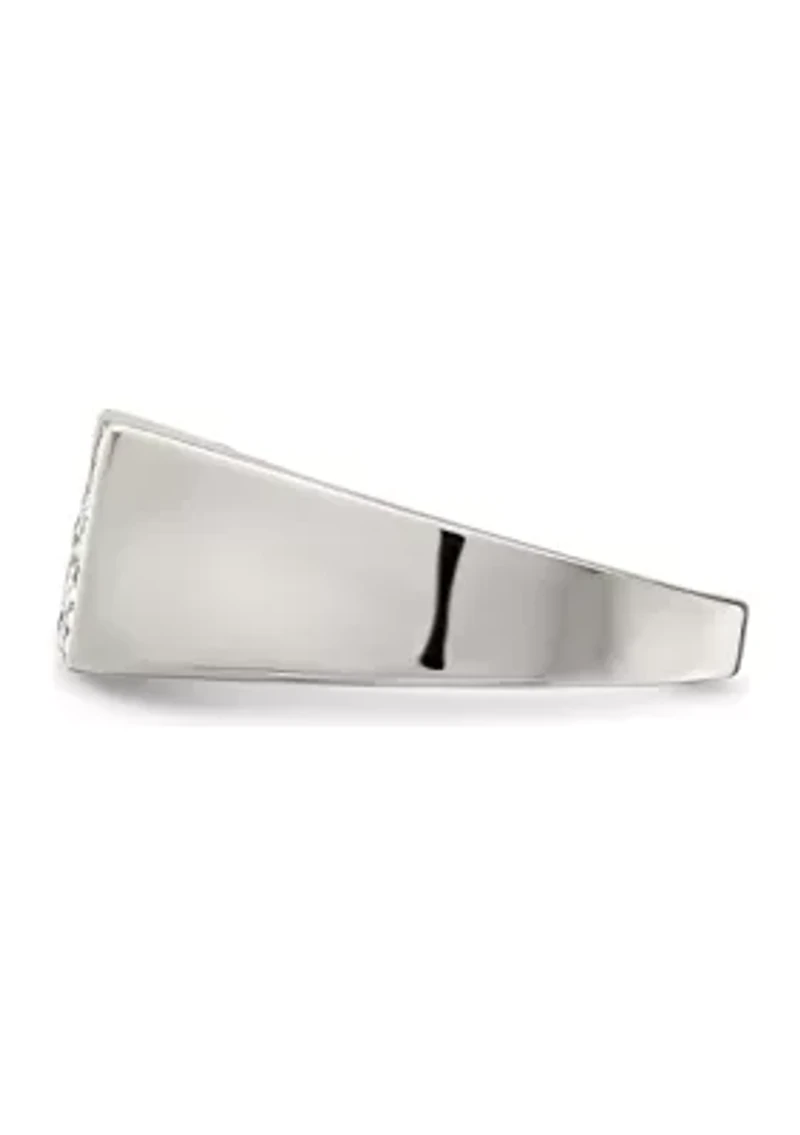 Men's Sterling Silver Cubic Zirconia Ring