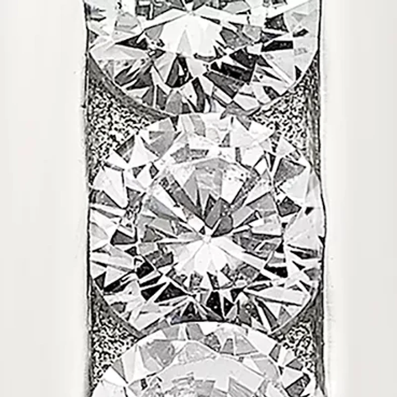 Men's Sterling Silver Rhodium-Plated Cubic Zirconia Ring
