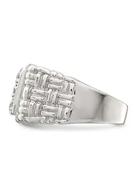 Men's Sterling Silver Cubic Zirconia Ring