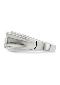 Men's Sterling Silver Cubic Zirconia Ring
