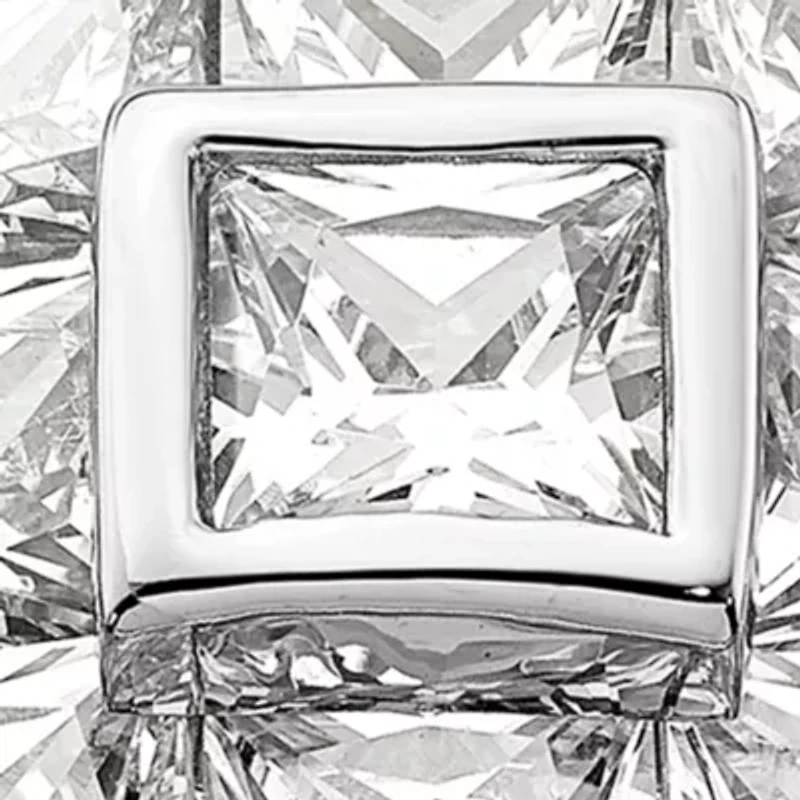 Men's Sterling Silver Rhodium-Plated Cubic Zirconia Ring