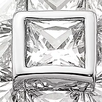 Men's Sterling Silver Rhodium-Plated Cubic Zirconia Ring