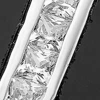 Men's Sterling Silver Rhodium-Plated Cubic Zirconia and Onyx Ring