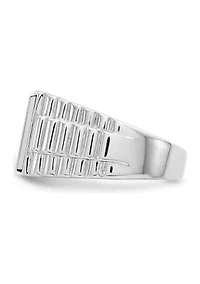 Men's Sterling Silver Onyx Ring