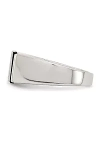 Men's Sterling Silver Cubic Zirconia and Onyx Ring