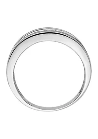 Men's 1/ ct. t.w. Diamond Band Rhodium Plated Sterling Silver