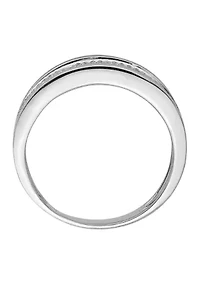 Men's 1/3 ct. t.w. Diamond Band Rhodium Plated Sterling Silver