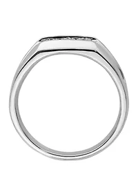 Men's 1/10 ct. t.w. Diamond Ring Rhodium Plated Sterling Silver