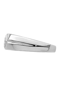 Men's 1/10 ct. t.w. Diamond Ring Rhodium Plated Sterling Silver