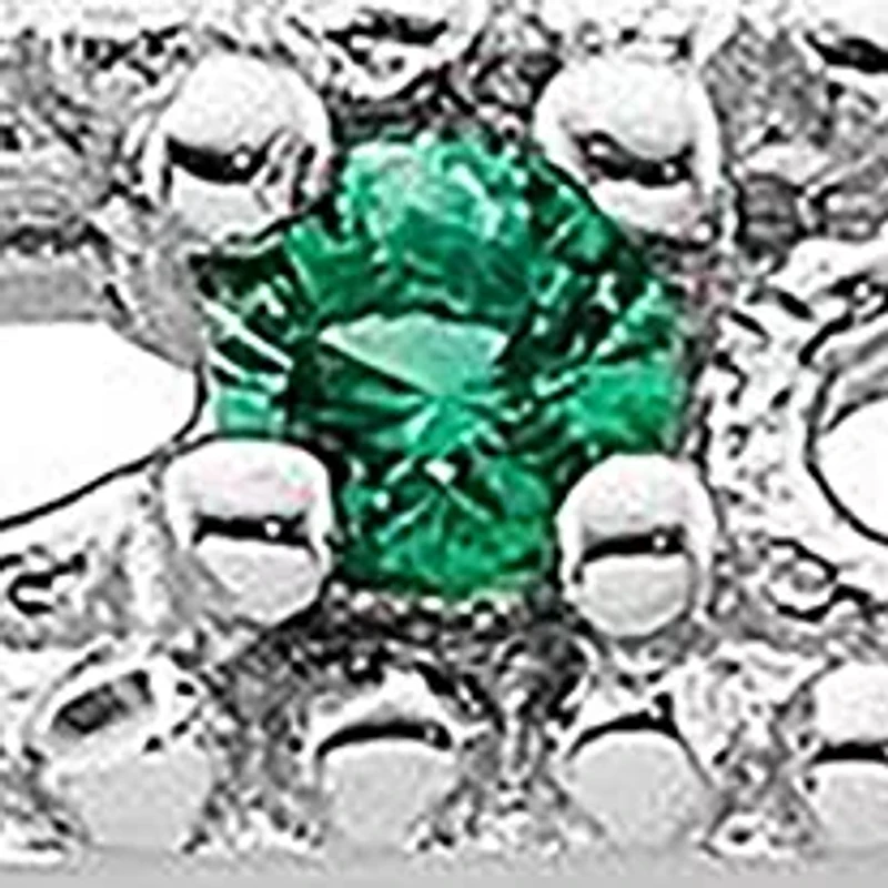 Lab Created 1/8 ct. t.w. Emerald Stackable Expressions Ring Sterling Silver