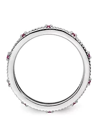 Lab Created 1/5 ct. t.w. Created Ruby Stackable Expressions Ring in Sterling Silver