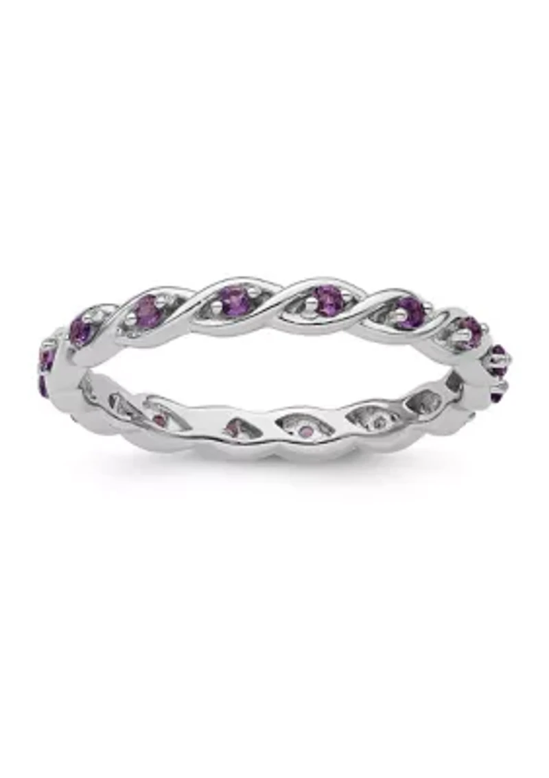 1/3 ct. t.w. Amethyst Stackable Expressions Ring Sterling Silver