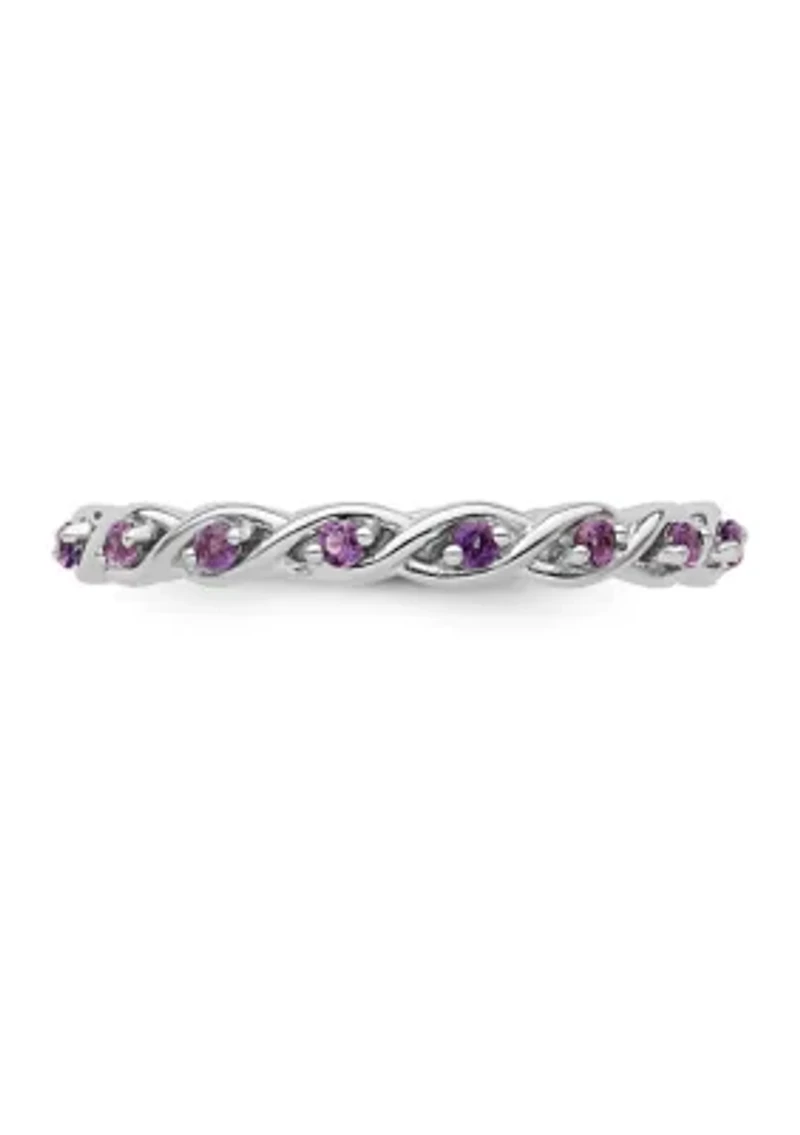 1/3 ct. t.w. Amethyst Stackable Expressions Ring Sterling Silver