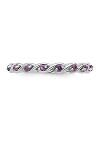 1/3 ct. t.w. Amethyst Stackable Expressions Ring Sterling Silver
