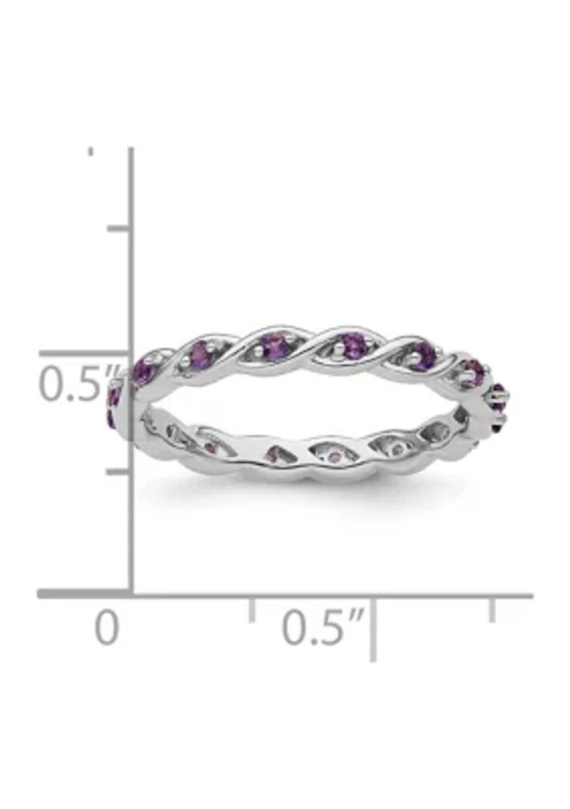 1/3 ct. t.w. Amethyst Stackable Expressions Ring Sterling Silver
