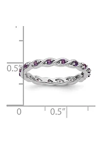 1/3 ct. t.w. Amethyst Stackable Expressions Ring Sterling Silver