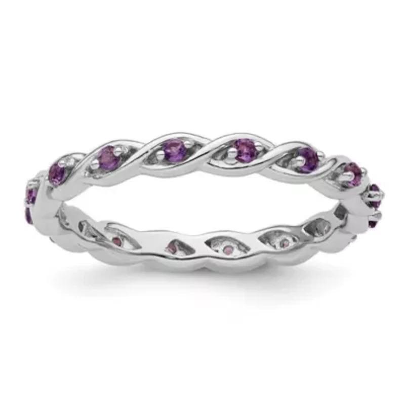 1/3 ct. t.w. Amethyst Stackable Expressions Ring Sterling Silver