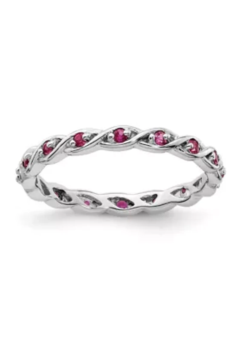 Lab Created 1/3 ct. t.w. Ruby Stackable Expressions Ring Sterling Silver