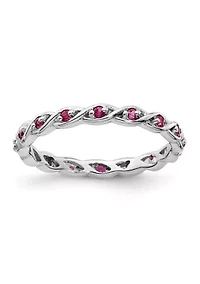 Lab Created 1/3 ct. t.w. Ruby Stackable Expressions Ring Sterling Silver