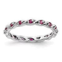 Lab Created 1/3 ct. t.w. Ruby Stackable Expressions Ring Sterling Silver