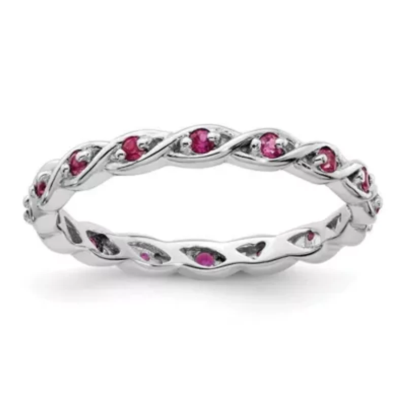 Lab Created 1/3 ct. t.w. Ruby Stackable Expressions Ring Sterling Silver