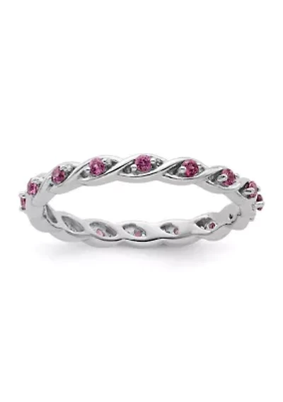 1/3 ct. t.w. Rhodolite Garnet Stackable Expressions Ring Sterling Silver