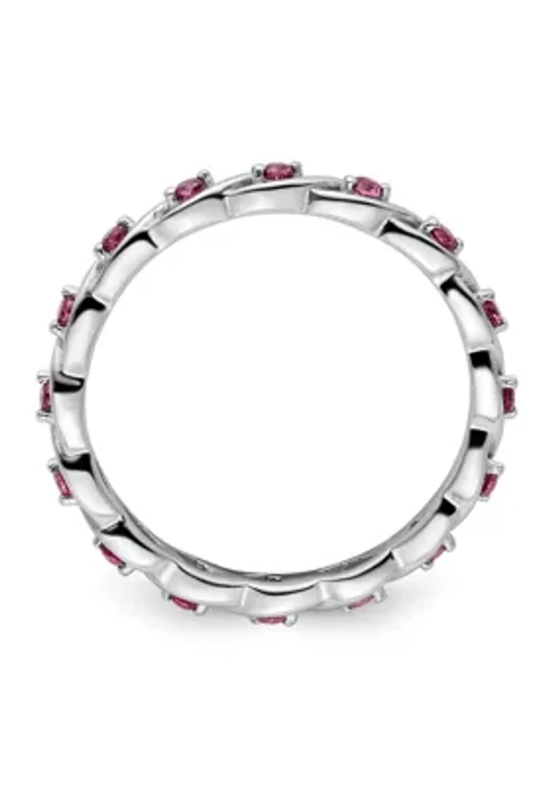 1/3 ct. t.w. Rhodolite Garnet Stackable Expressions Ring Sterling Silver