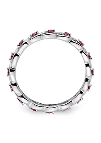 1/3 ct. t.w. Rhodolite Garnet Stackable Expressions Ring Sterling Silver