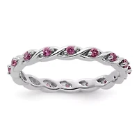 1/3 ct. t.w. Rhodolite Garnet Stackable Expressions Ring Sterling Silver