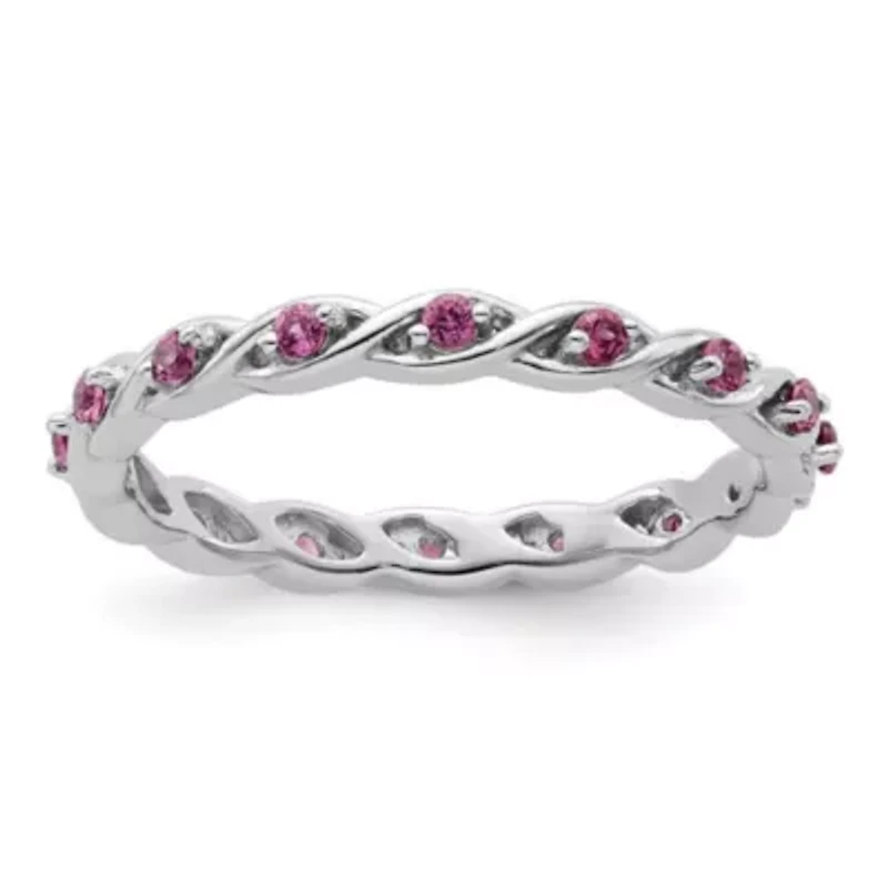 1/3 ct. t.w. Rhodolite Garnet Stackable Expressions Ring Sterling Silver