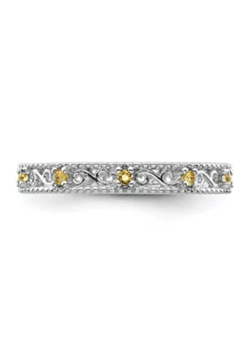 1/6 ct. t.w. Citrine Stackable Expressions Ring Sterling Silver