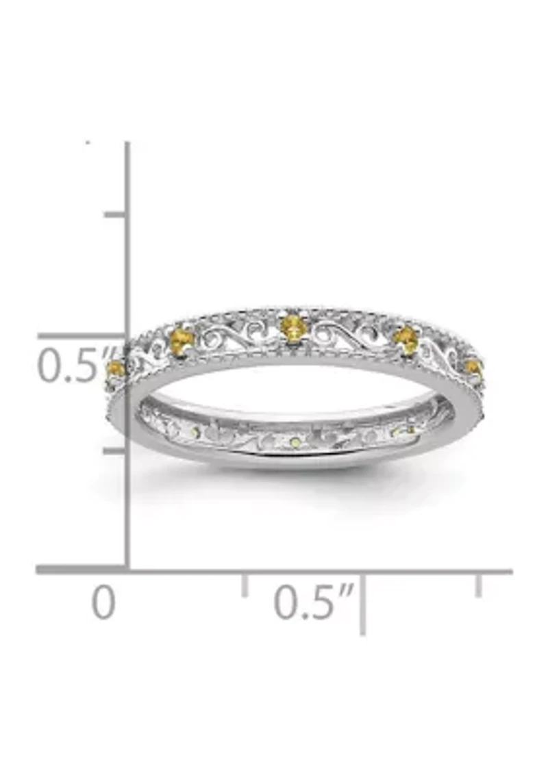 1/6 ct. t.w. Citrine Stackable Expressions Ring Sterling Silver