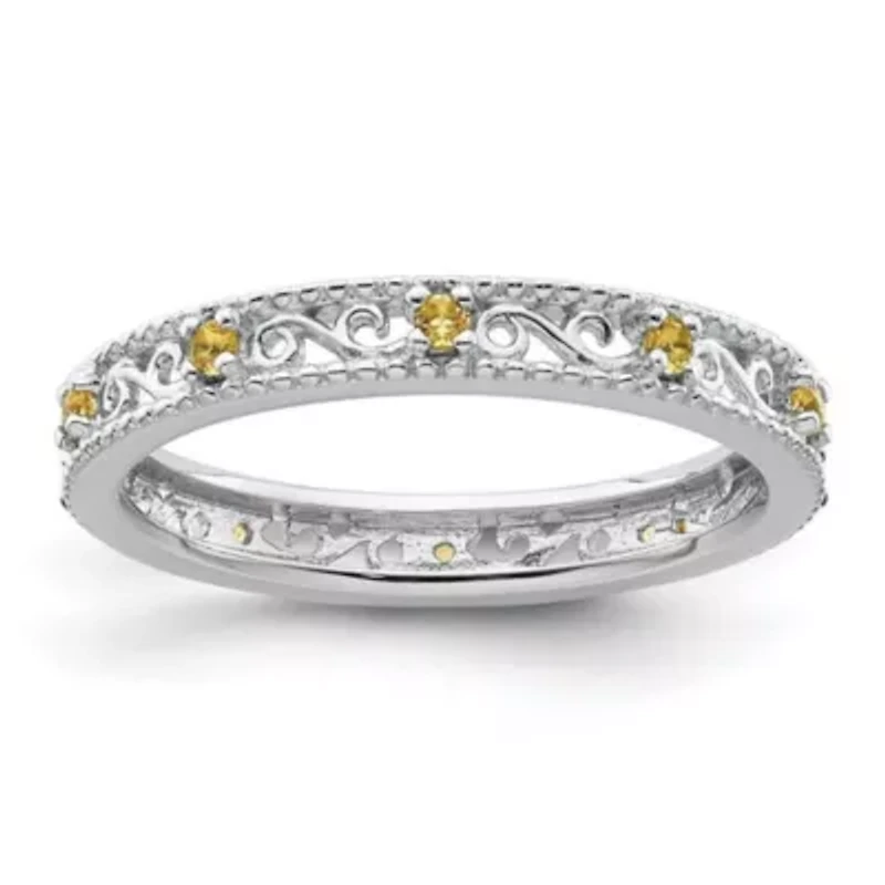 1/6 ct. t.w. Citrine Stackable Expressions Ring Sterling Silver